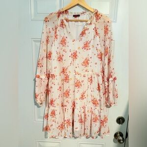 Vince Camuto Pink and Orange Floral Dress
